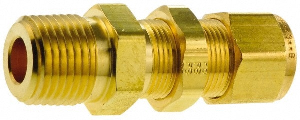 Compression Tube Bulkhead Connector: 3/8